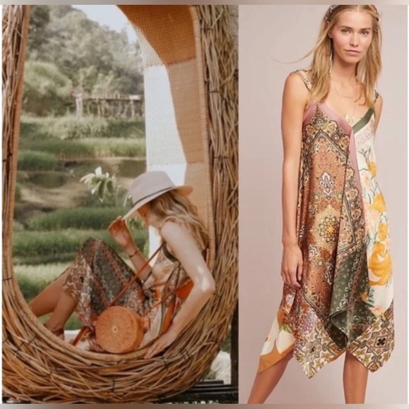 Anthropologie / TINY Sebou Scarf Mixed Print Dress XS - Picture 2 of 7